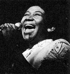 photo of Aretha singing 'Natural woman'